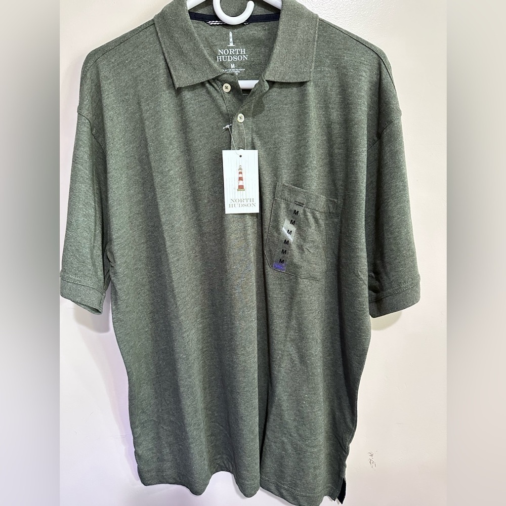North Hudson Army green  Polo